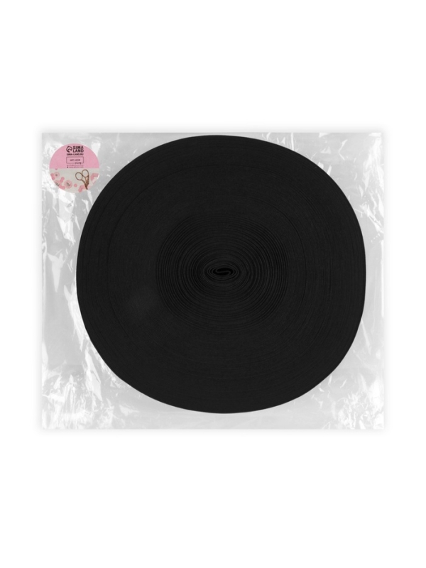 Резинка вязанная 60мм 40±2м чёрный АУ Резинка вязанная 60мм 40±2м чёрный АУ