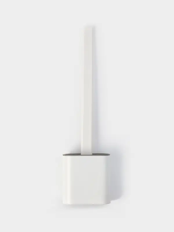 Ёршик для унитаза Доляна &laquo;Лилу&raquo;, настенный, силиконовый, 4.3&times;9.5&times;36 см, белый