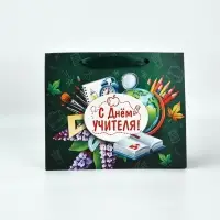 Подарочный набор &laquo;День учителя&raquo;, пакет и открытка, ML 27 &times; 23 &times; 11,5 см