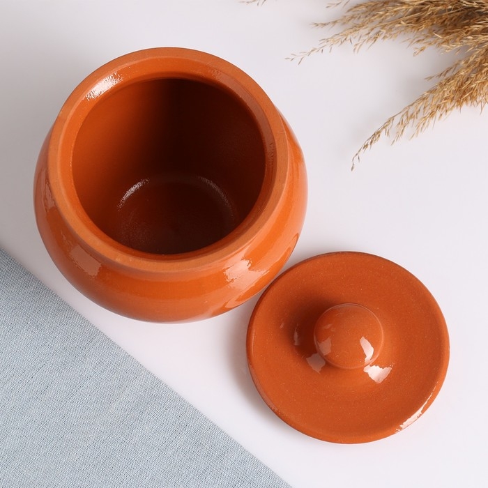 Горшочек под жаркое с крышкой  Горшочек под жаркое с крышкой "Вятский" 0,7л, терракота