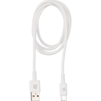 Кабель BigTech 2,4A, 1м, USB - Type-C, TPE, силикон, белый BT-JCBL-006/U28
