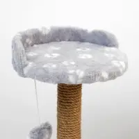 Когтеточка малая &laquo;Арена&raquo;, 36&times;36&times;50 см, с игрушкой, джут, серая