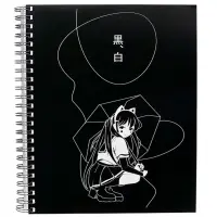 Компл тетр из 3шт 96л кл на гребне Аниме.ч/б Девочка, обл мел карт, офсет (10296901)