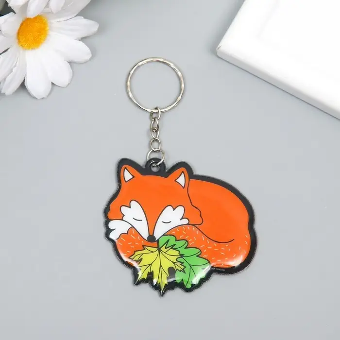 Брелок PVC Брелок PVC "Спящий лисёнок" 5,8х6,4 см