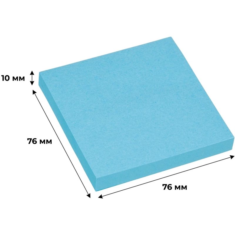 Стикеры Attache с клеев. краем 76х76, неон, голубой 100л