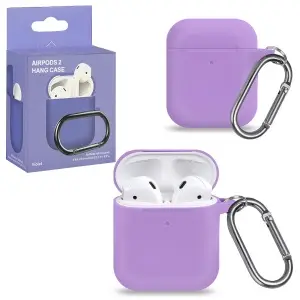 Чехол для AirPods 1/2 с карабином №6 Violet