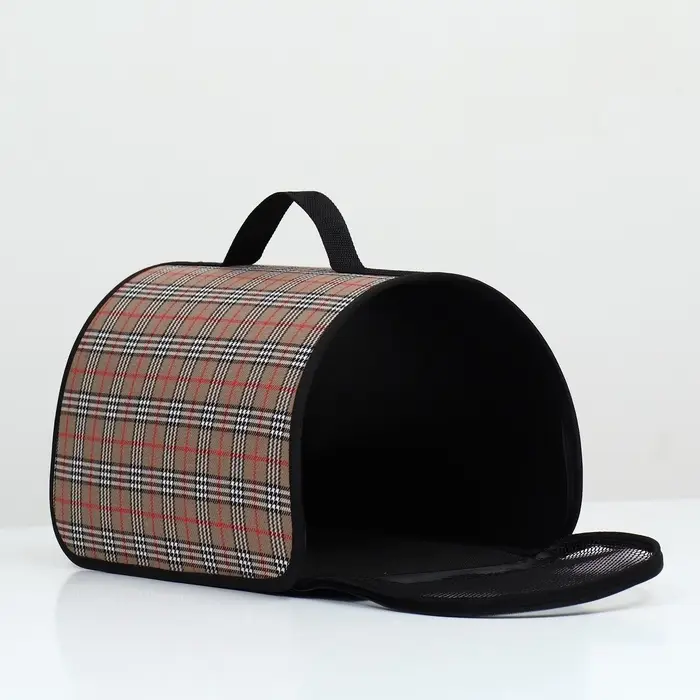 Сумка - переноска для животных &laquo;Карпетбеггер&raquo;, 40.5&times;24&times;24 см, клетчатая