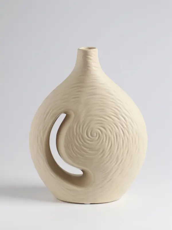 Ваза «Невада», 23×16.5 см, керамика, бежевая Ваза «Невада», 23×16.5 см, керамика, бежевая