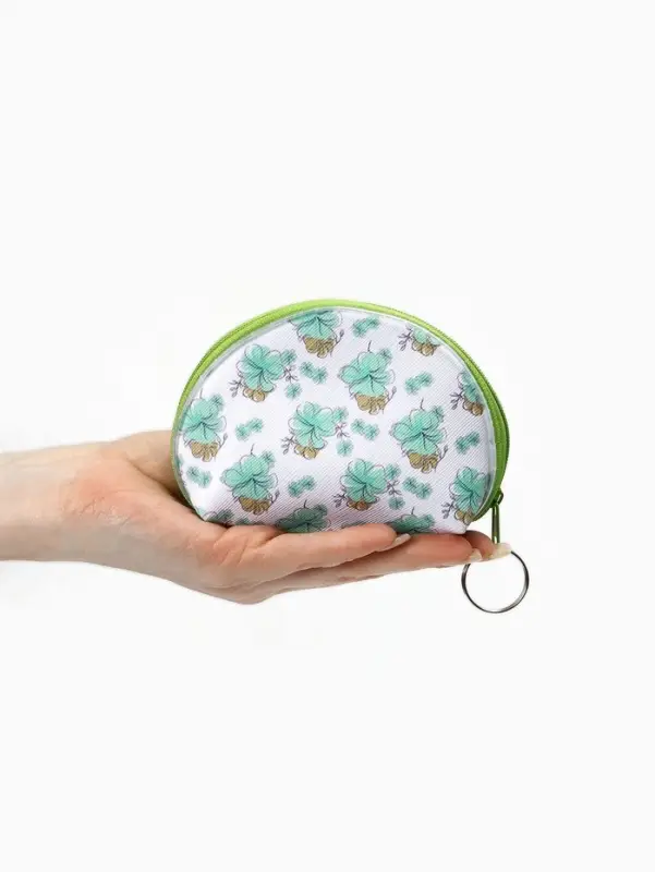 Кошелёк-монетница на молнии 11.5&times;3.5&times;8 см, с принтом, МИКС