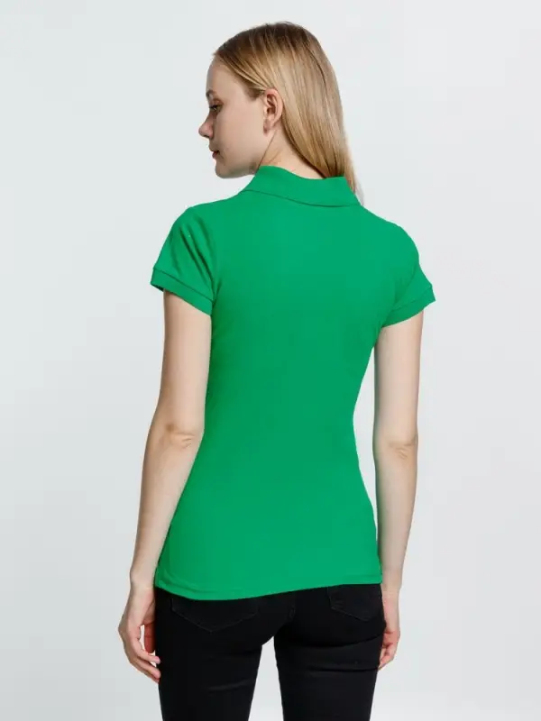 Рубашка поло женская Virma Premium Lady, зеленая, размер S