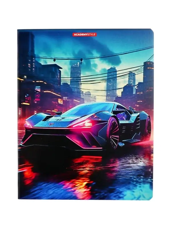 Тетрадь 40 листов, в клетку &laquo;Тачки&raquo;, мелованный картон, МИКС