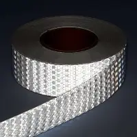 Светоотражающая лента, самоклеящаяся, белая, 5 см &times; 45 м