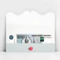 Конверт для денег «Настоящие цветы» фигурный, 17.5 х 8 см