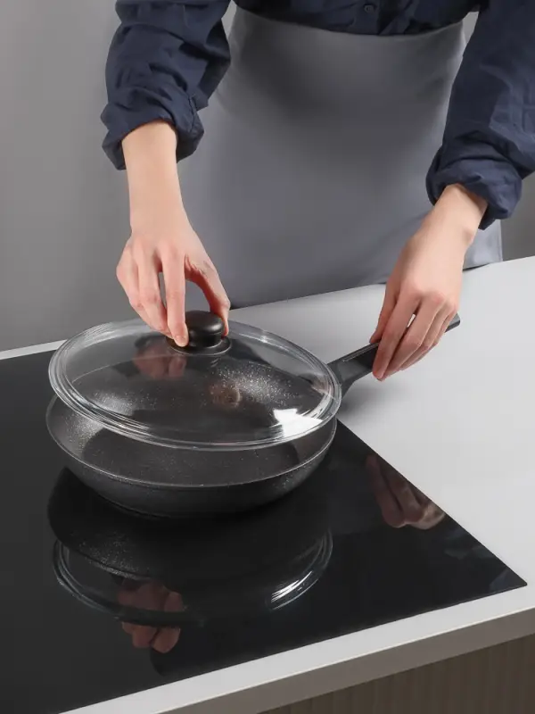 SATOSHI Крышка стеклянная безободковая с ручкой 26см