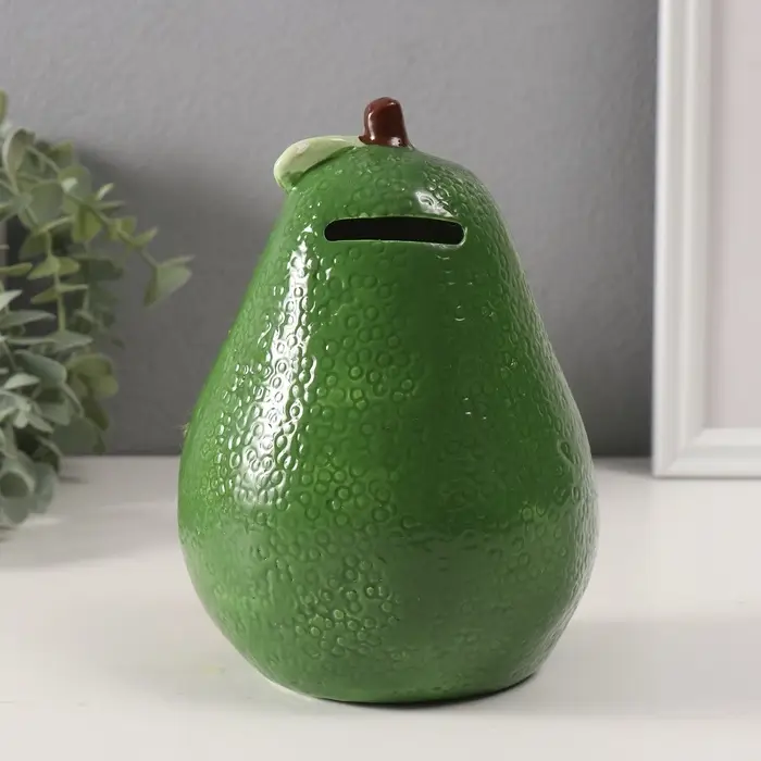 Копилка для денег &laquo;Пушистое авокадо&raquo;, керамика, 9.2&times;12.5&times;16.7 см