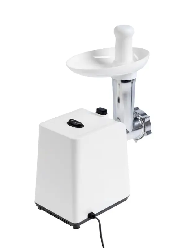 Мясорубка HomeStar STM-2039, 2000 Вт, 1.5 кг/мин, 2 диска, реверс, белая