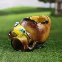 Фигурное кашпо "Синичка на кувшине" 16*25*15см