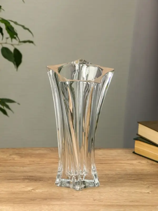 Ваза стекло настольная  Ваза стекло настольная "Лесли" 25х14,5 см, прозрачный