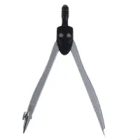 Циркуль металлический Calligrata, 115 мм, в пластиком пенале, крышка-линейка