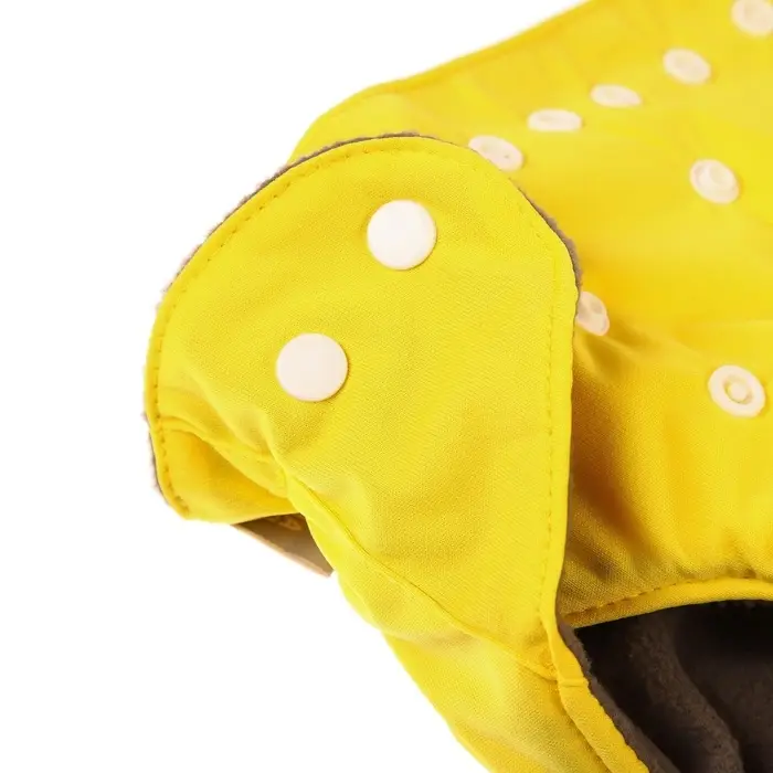 Многоразовый подгузник, угольно-бамбуковая ткань, 3-15 кг, цвет желтый, Крошка Я