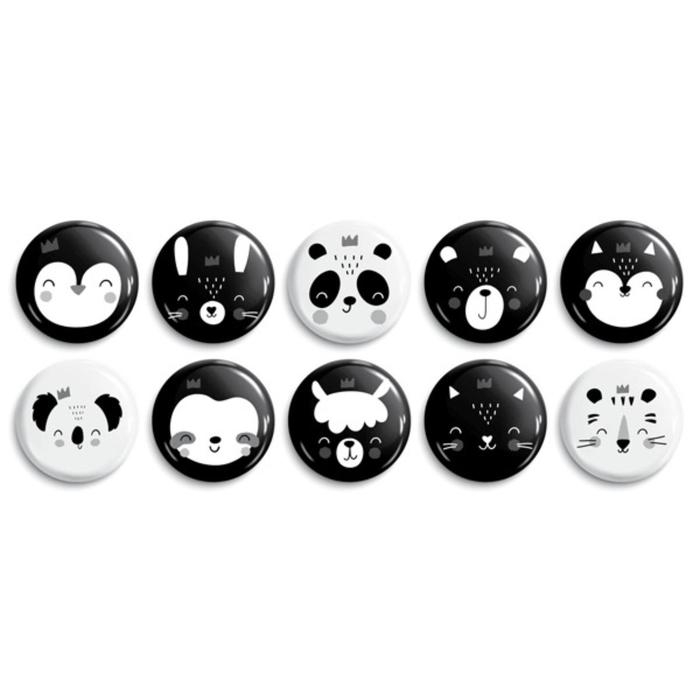 Магниты для досок с дизайном 30 мм, 10 штук, deVENTE, Animal faces, в картонном блистере Магниты для досок с дизайном 30 мм, 10 штук, deVENTE, Animal faces, в картонном блистере