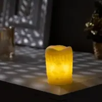 Светодиодная фигура &laquo;Свеча&raquo; 4.5&times;7.5&times;4.5 см, пластик, от батареек AG13&times;3, свечение тёплое белое