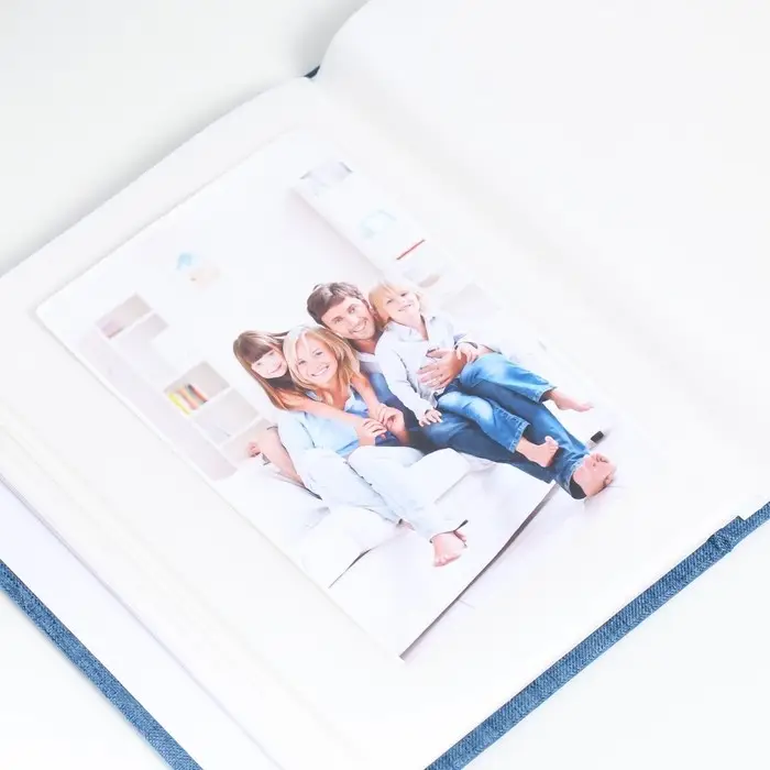 Фотоальбом на 100 фото 13х18 см Фотоальбом на 100 фото 13х18 см "Синий" текстиль 19,5х15х5,5 см