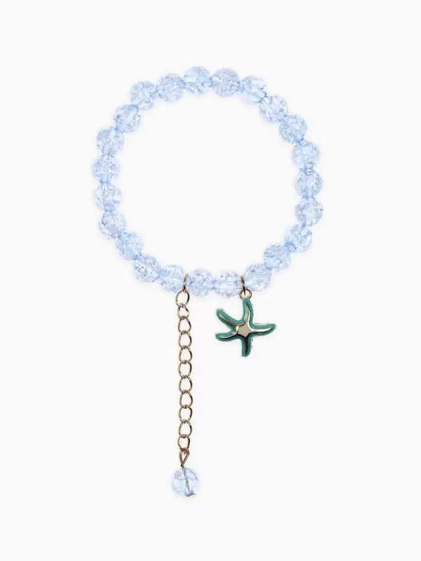 Браслет детский &laquo;Выбражулька. Морская звезда&raquo;, голубой в золоте