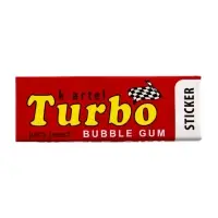 Жевательная резинка Turbo ассорти вкусов с наклейкой, 14 г