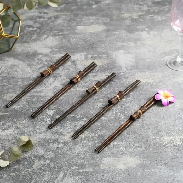 Палочки китайские «Сиреневый цветок», 5 пар, 23×8×2 см, кокос Палочки китайские «Сиреневый цветок», 5 пар, 23×8×2 см, кокос