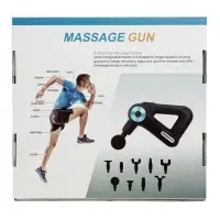 Массажёр для тела LEM-11, перкуссионный, 9 насадок, 9  режимов, черный