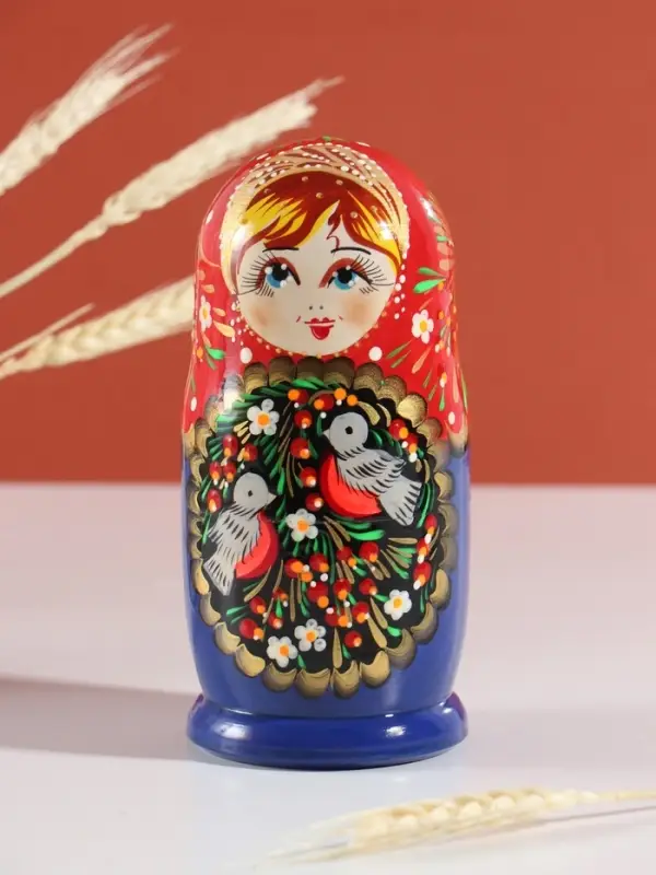 Матрёшка дерево «Птички», 5-кукольная, 15 см Матрёшка дерево «Птички», 5-кукольная, 15 см
