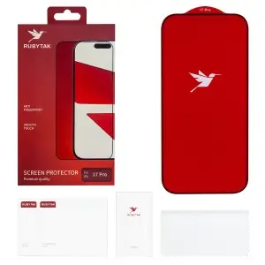 Защитное стекло для iPhone 17 Pro RUBYTAK HD Silk Print