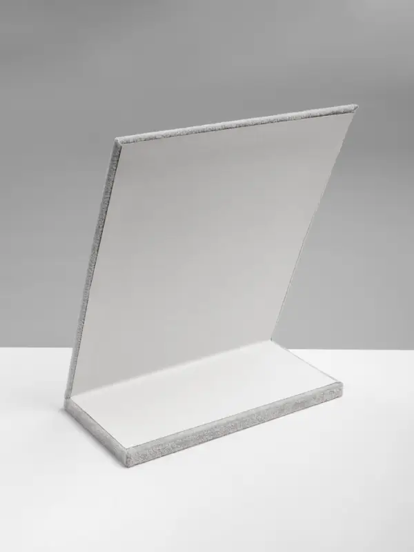 Подставка для кулонов, цепочек, браслетов QF, 12 крючков 20&times;10&times;25 см, бархатная, серая