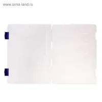 Папка для документов А4 Стамм, 230&times;305&times;23 мм, пластик, прозрачный корпус, синие защелки