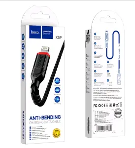 Кабель USB на Lightning 1M 2.4A X59 HOCO черный