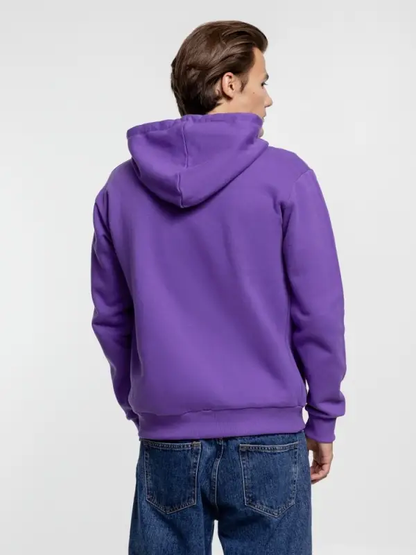 Толстовка на молнии с капюшоном Siverga Heavy 2.0, фиолетовая, размер XS