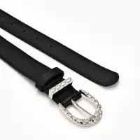 Ремень жен 05-01-02-01, Июнь2509, 3*0,3*110 см, без винта, пряж металл, 1 прокол, черный Ремень жен 05-01-02-01, Июнь2509, 3*0,3*110 см, без винта, пряж металл, 1 прокол, черный