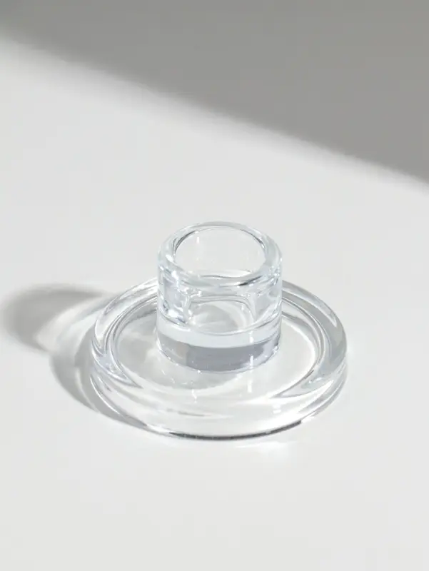 Подсвечник стекло на 1 свечу "Тео" прозрачный d=2,5 см 6,5х6,5х3,5 см