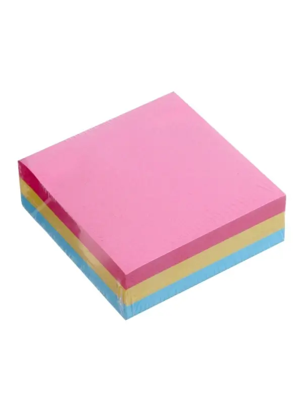 Блок с липким краем, 76&times;76 мм 300 листов, пастель, 3 цвета