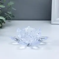 Светодиодная свеча LED - ночник RISALUX &laquo;В лотосе&raquo;, 3&times;LR1130, прозрачный, 10.5&times;10.5&times;4.5 см
