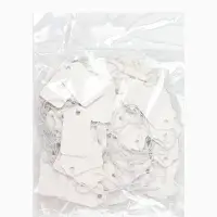 Ценники на верёвке, 100 шт. отверстие 3 мм, 3.3&times;1.8 см, белый