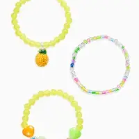Браслет детский «Выбражулька», 3 шт. набор, ананас, бусины, цветной Браслет детский «Выбражулька», 3 шт. набор, ананас, бусины, цветной