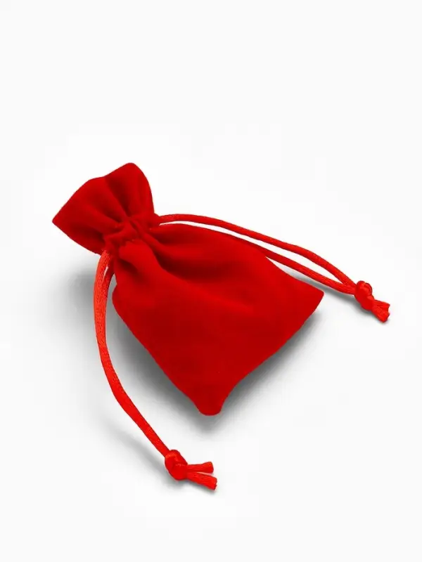 Набор мешочков подарочных 50шт. бархатный "Классика", 6*8, цвет красный (4621397)