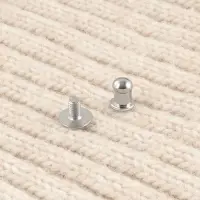 Бирка с кнопкой Hand made TEIRA, 8&times;1.5 см, 10 шт., коричневая