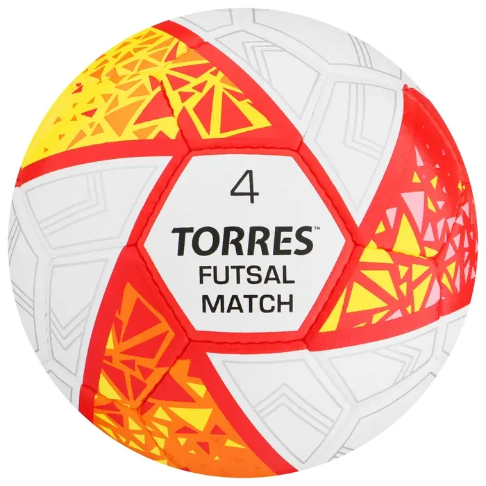 Футзальный мяч TORRES Futsal Match, FS323774, гибридная сшивка, 32 панели, р. 4, PU