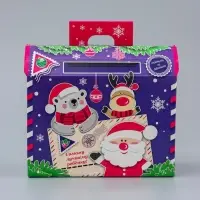 Коробка Новогодняя подарочная "Почта" 22 х 19,5 х 13,5 см