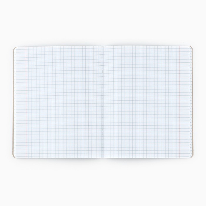 Тетрадь в клетку, 48 листов, А5 на скрепке, внутренний блок №1, софт-тач, уф лак &laquo;Просто черная тетрадь&raquo; МИКС