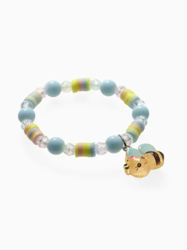 Браслет детский &laquo;Выбражулька. Пчелка с бусинами&raquo;, d=6 см, разноцветный