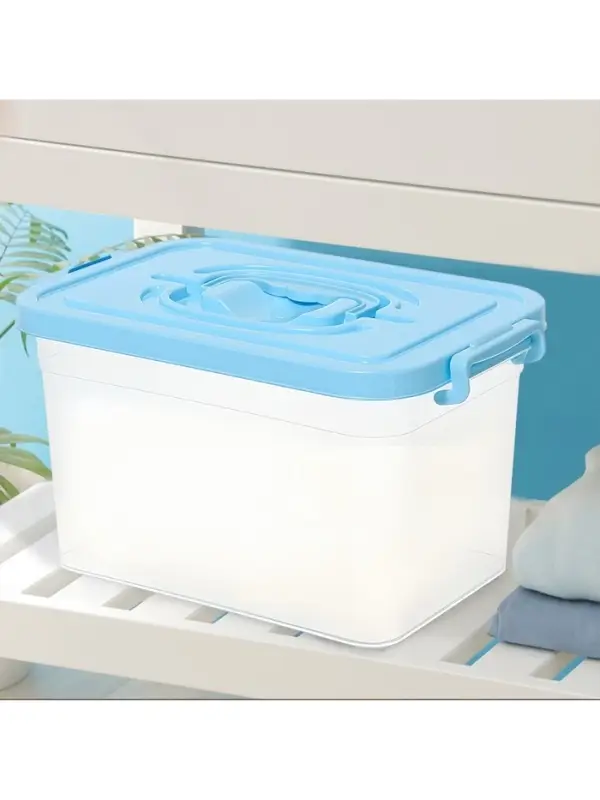 Контейнер для хранения с крышкой, 6.5 л, цвет голубой